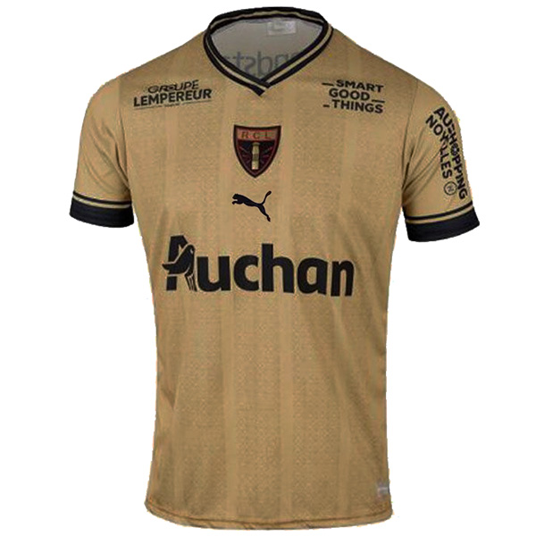 RC Lens Saint-Barbe special jersey soccer uniform men's gold sports kit football tops shirt 2022-2023